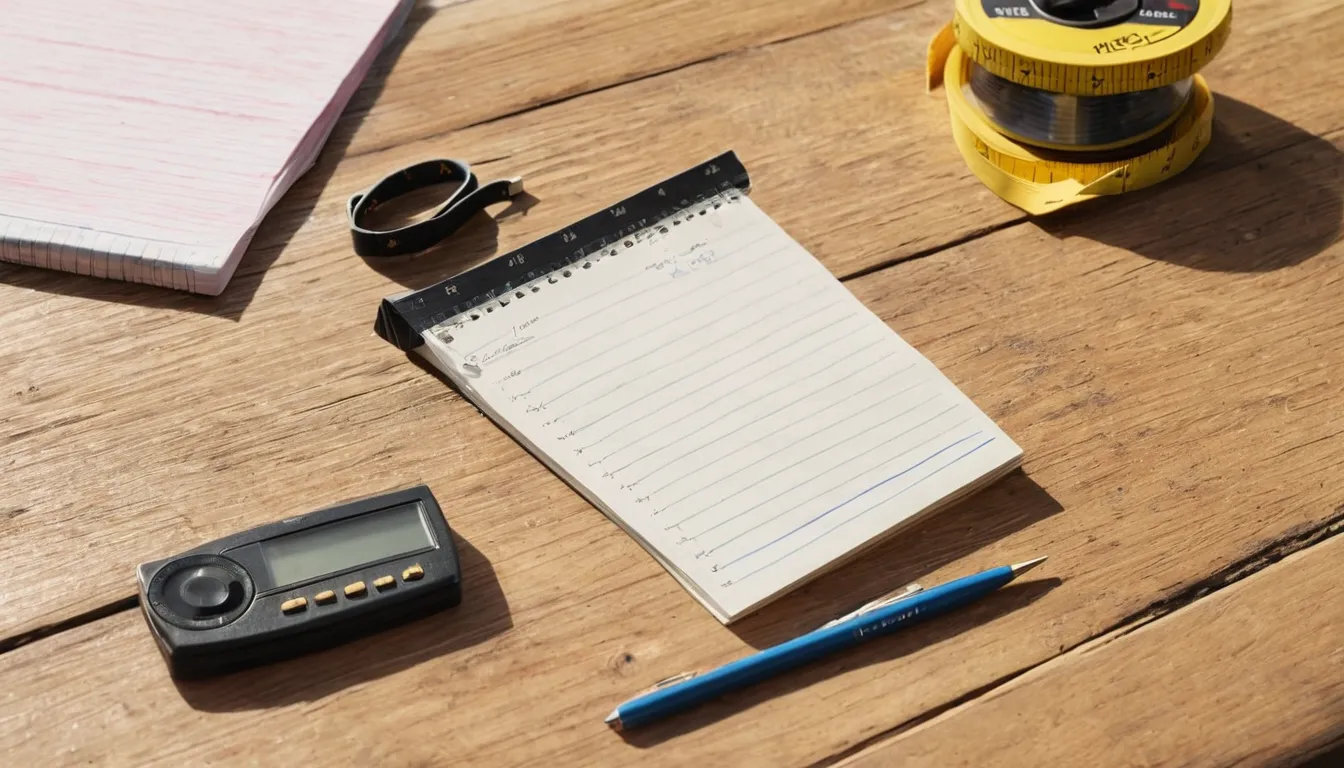 A notepad and phone with garage door photos on a workbench in the East Bethel area